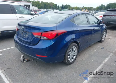 2016 Hyundai Elantra Se from USA, damaged, VIN 5NPDH4AE2GH671307